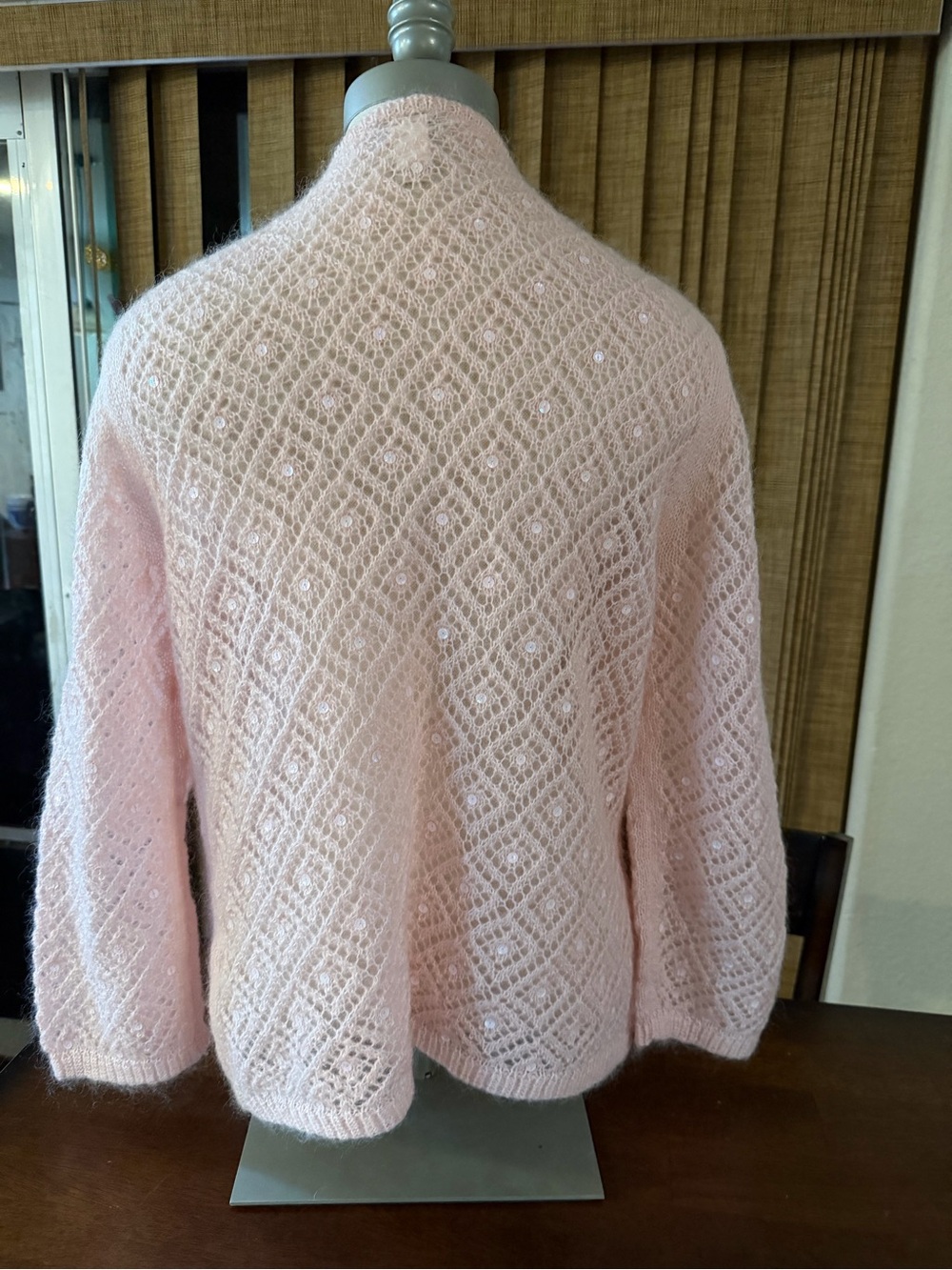 Banana Republic Light Pink Openwork Sequin Cardigan - Picture 3 of 3